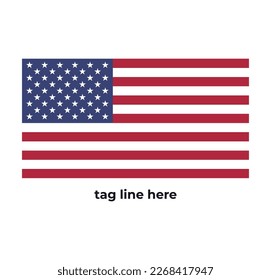 america flag design logo vector