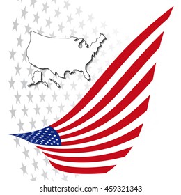 America flag of Eagle Wing, United Stated of America, USA.