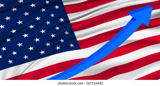 America Flag graph background