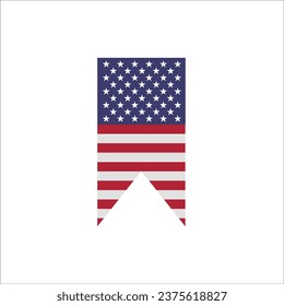 America flag icon vector illustration