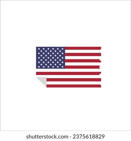 America flag icon vector illustration