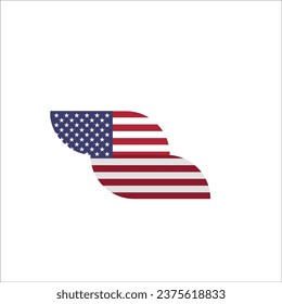 Ilustración vectorial del icono de la bandera de Estados Unidos