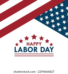 america flag with labor day typography, 1 may, united state design concept, beautiful USA flag composition. Labor Day poster design