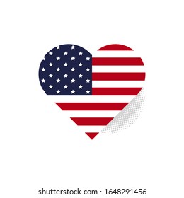 America flag logo template vector