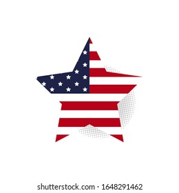 America flag logo template vector