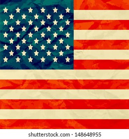 america flag on paper texture