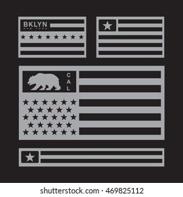 America flag typography, t-shirt graphics, vectors, sport, 