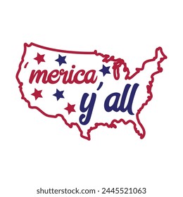 America yáll, flag vector. 4th july svg