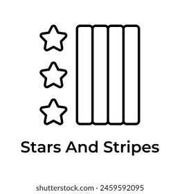Amerikanische Flagge Vektorgrafik Design, isoliert auf weißem Hintergrund