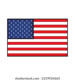 Gráfico vectorial de la bandera de Estados Unidos. Perfecto para la celebración del 4 de julio.