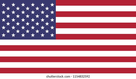 America flag vector icon, simple, flat design for web or mobile app