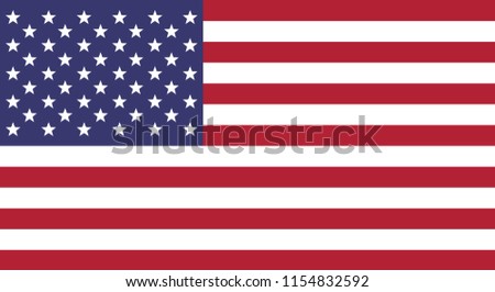 America flag vector icon, simple, flat design for web or mobile app