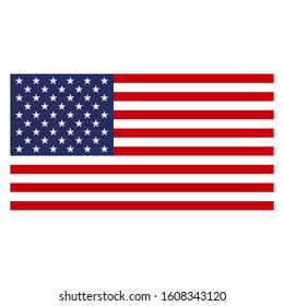 America flag vector on white background
