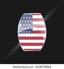 America flags design vector illustration graphic of glossy buttons with identification pin vector illustration	