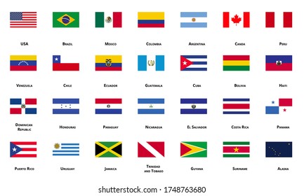 American Waving Flag Collection Vector Illustration Stock Vector ...