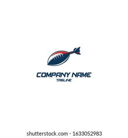 America football logo with a ball element.