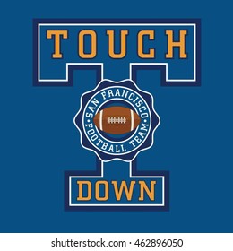 America football team typography, t-shirt graphics, vectors