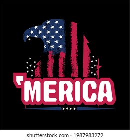 AMERICA free day- simple slogan design and use for fathers day, typography, vector art . used on T-Shirts, Mugs, Bags, Stickers, Poster Cards