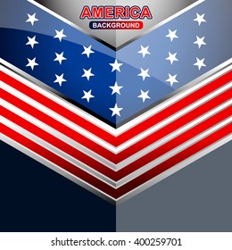 America geometric backgrounds template, vector illustration