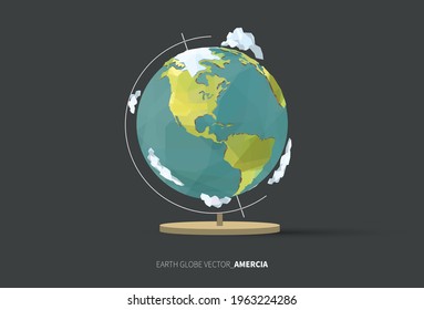 America of the Globe Earth vector.