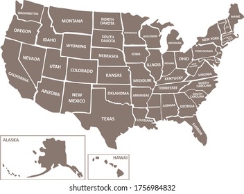 America is a great country. We can see from this country map. 