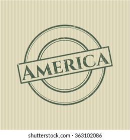 America grunge stamp