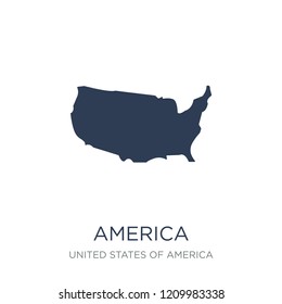 America icon. Trendy flat vector America icon on white background from United States of America collection, vector illustration can be use for web and mobile, eps10