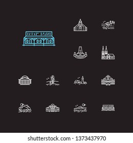 America icons set. Georgia and america icons with alaska, maine and virginia. Set of the for web app logo UI design.