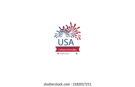America Independence day 4 july vector design