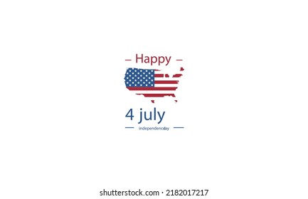 America Independence day 4 july vector design