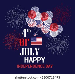 America Independence day 4th July | Festival Happy Day | Illustration Art