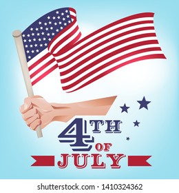 America Independence Day Background Vector. EPS10