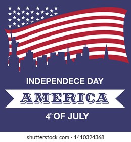 America Independence Day Background Vector. EPS10
