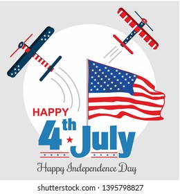 America Independence day on 4th July,  Air show on USA independence day.