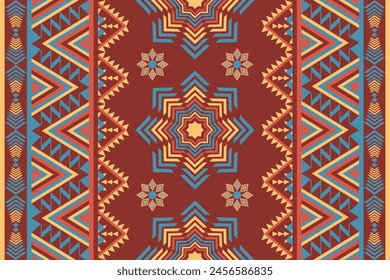 America Indian Navajo patterns, Geometric ethnic pattern of traditional style, Aztec seamless, Motive, Ethnic, boho, tile, carpet, vector illustration design, background, wallpaper, clothing, wrapping
