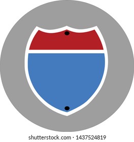 america label on road and colorful