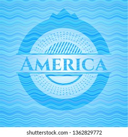 America light blue water badge.