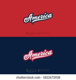 Diseño del logo de Estados Unidos. Ilustración vectorial plana moderna.