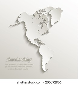 Mapa América portada de papel 3D