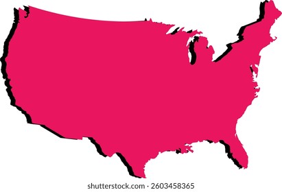 America Map And Flag Vector Symbol Design