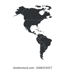 Amerikanische Landkarte, geografischer Vektorgrafik einzeln