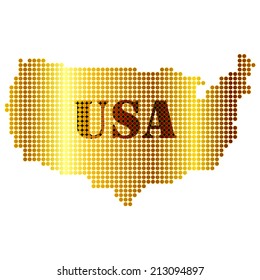 America map gold