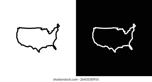 Symbol für Amerika-Karte. Vektorsymbol "Grafikdesign". Ui Ux-Symbole