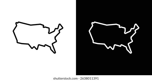 America map icon Graphic vector set for ui design