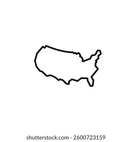 America map icon isolated. simple vector icon on white background