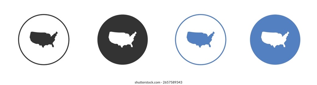 America map icon logo graphic designs