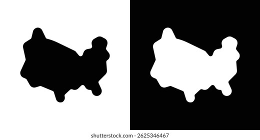America map icon simple line vector. Symbol, logo.