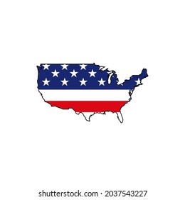 America map icon. USA icon vector. United States of America