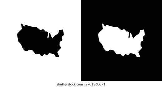 America map icon. Vector illustration. Flat design.