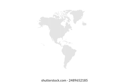 America map illustration,isolated on white background for website layouts,background,education, precise,customizable,Travel worldwide,map silhouette backdrop,earth geography, political,reports.